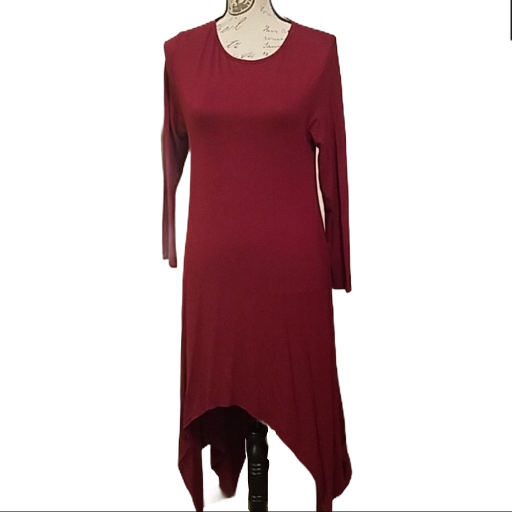 Shark Bite Hem Tunic Dress